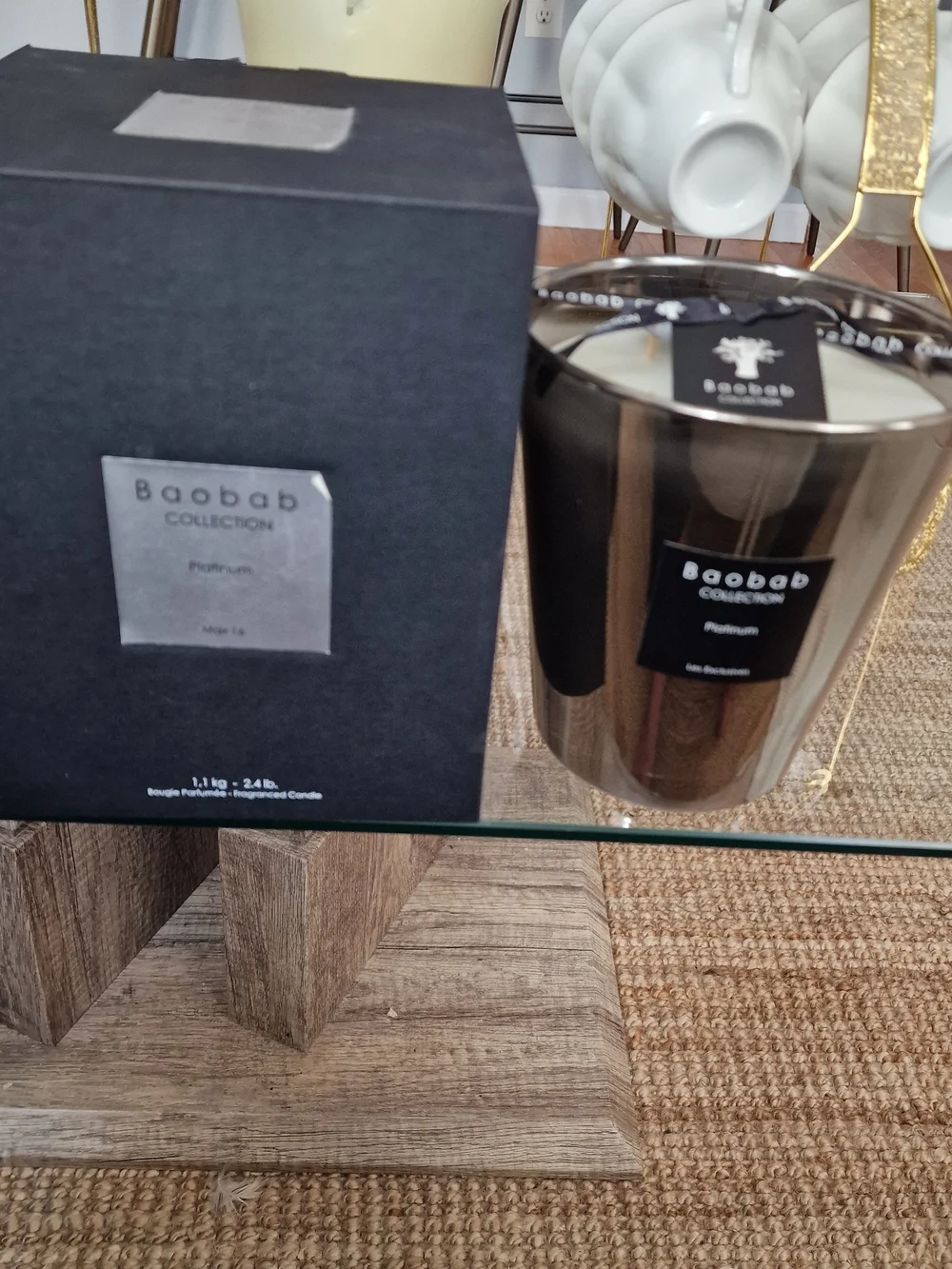 Baobab Candle.  SCENTED CANDLE LES EXCLUSIVES PLATINUM Max 16. New in a Box.